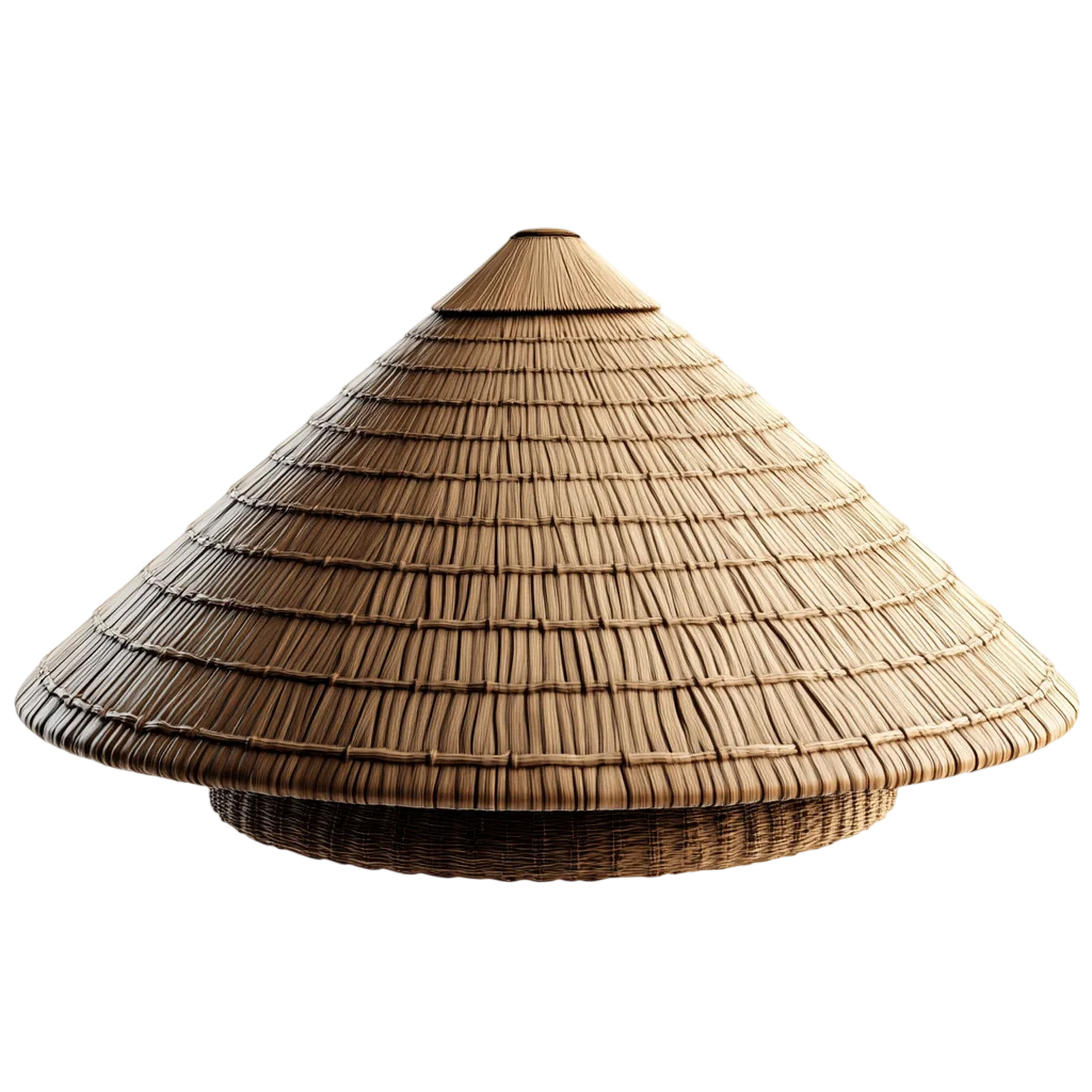 Asian Woven Straw Conical Sun Hat Free PNG
