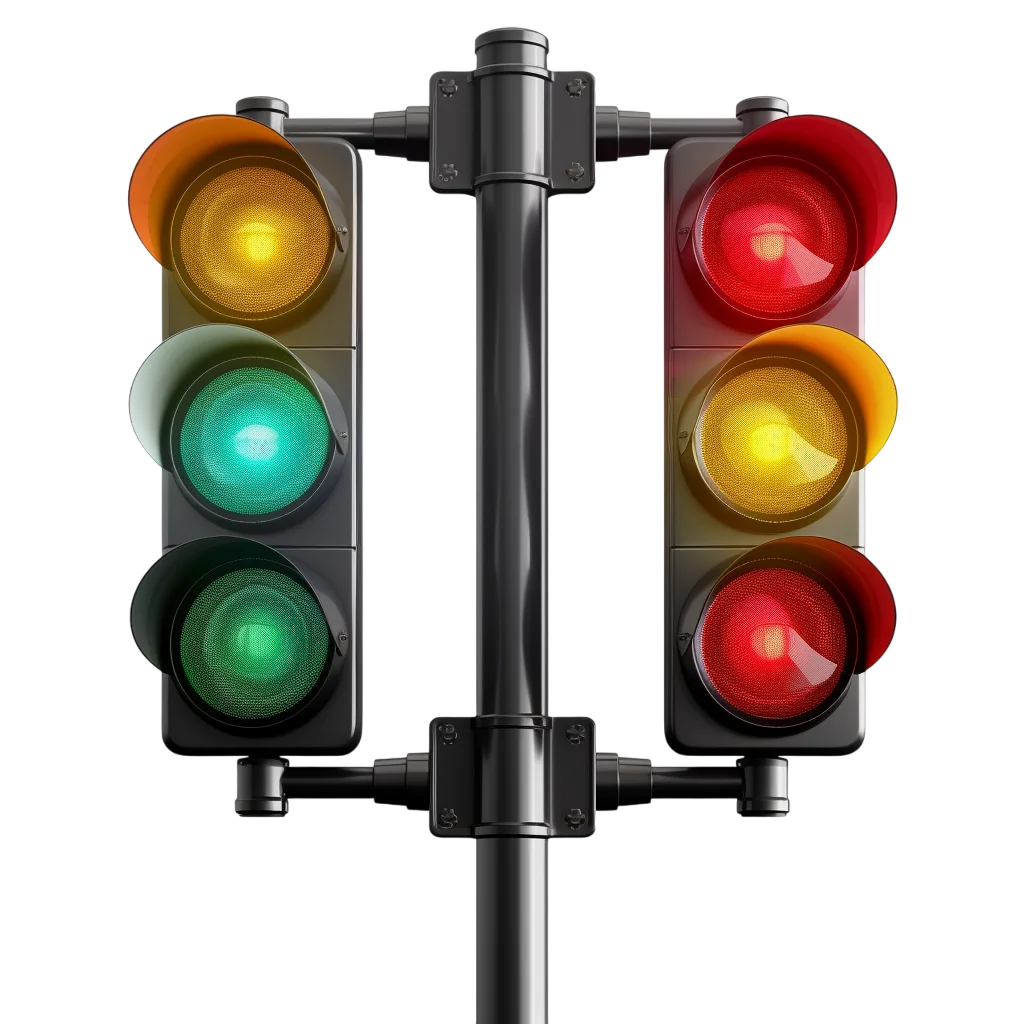 Twin Street Traffic Light Signal Crossroad Free PNG