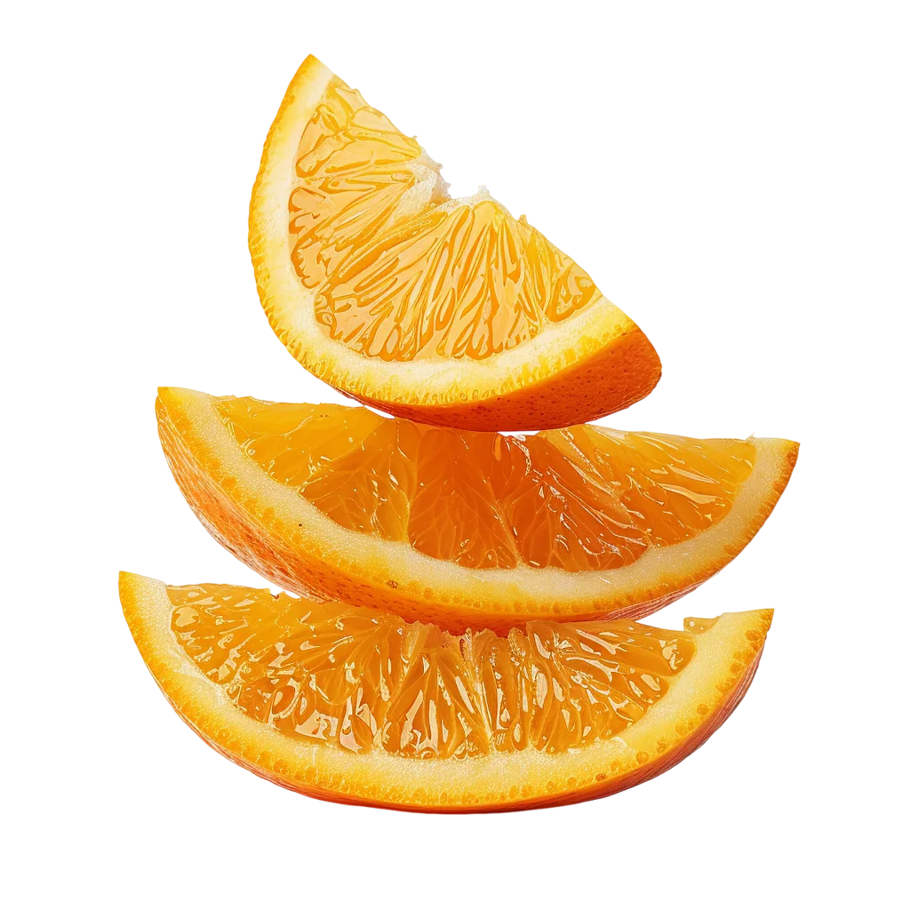 Fresh Orange Fruit Slices Stack Free PNG Cutout
