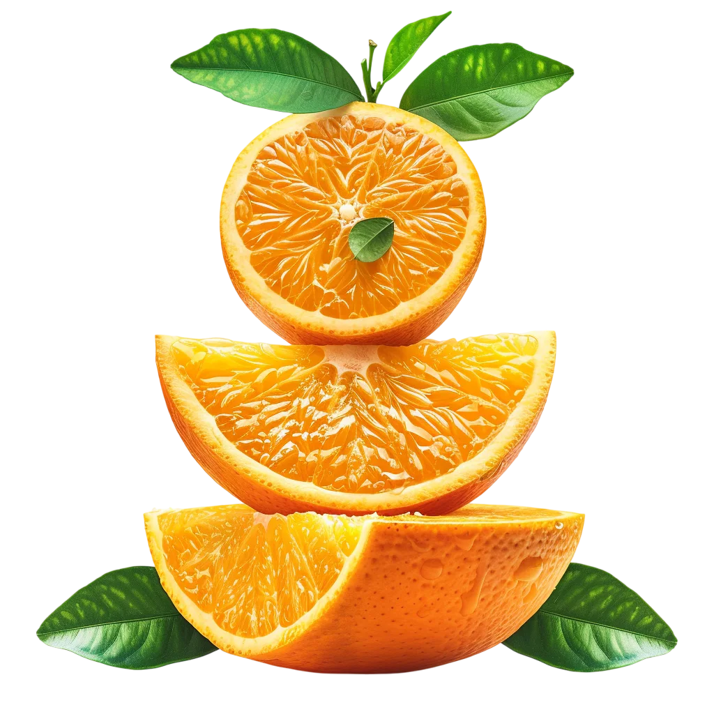 Stacked Orange Slices with Citrus Fruit Free PNG