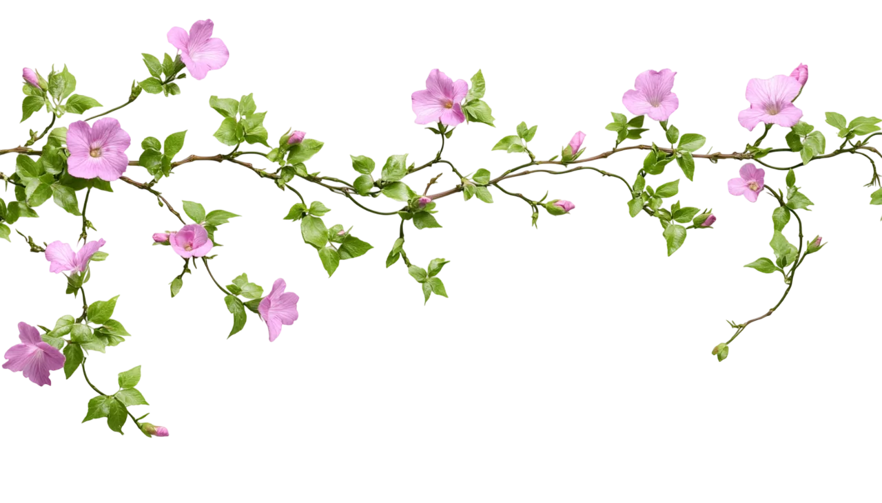 Delicate Pink Blossom Tree Branch Top Border Free PNG