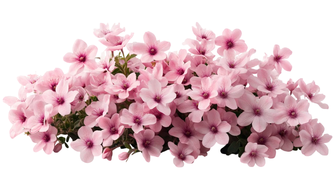 Lush Blooming Pink Flower Bush Landscape Shrub Free PNG
