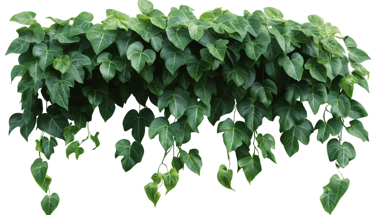 Hanging Green Ivy Leaves Foliage Border Free PNG