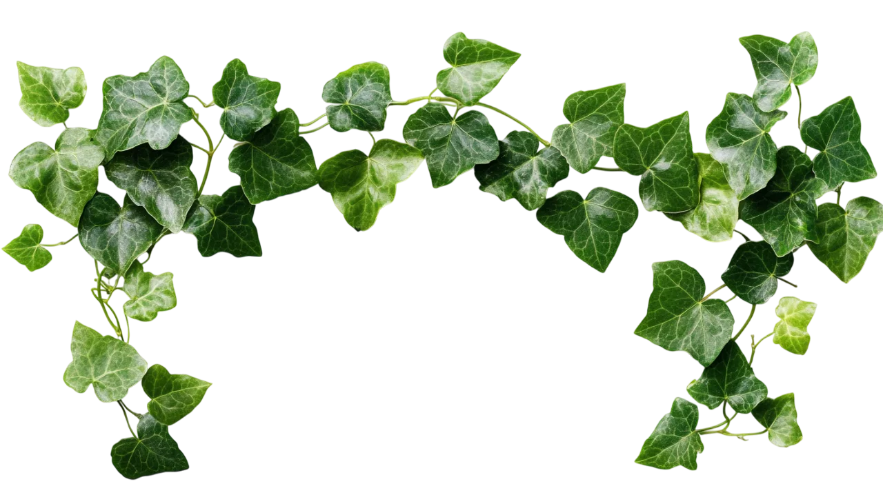 Green Ivy Leaves Hanging Arch Garland Border Free PNG