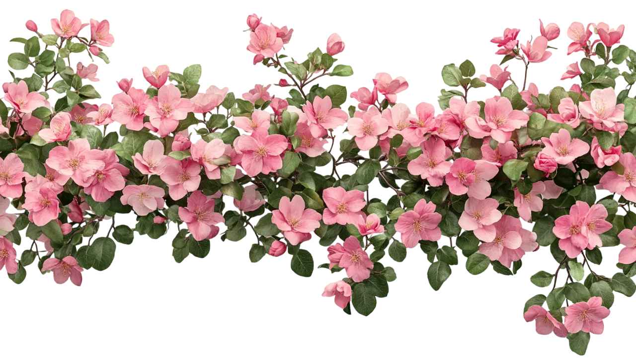 Pink Azalea Bush Flowering Shrub Branch Free PNG