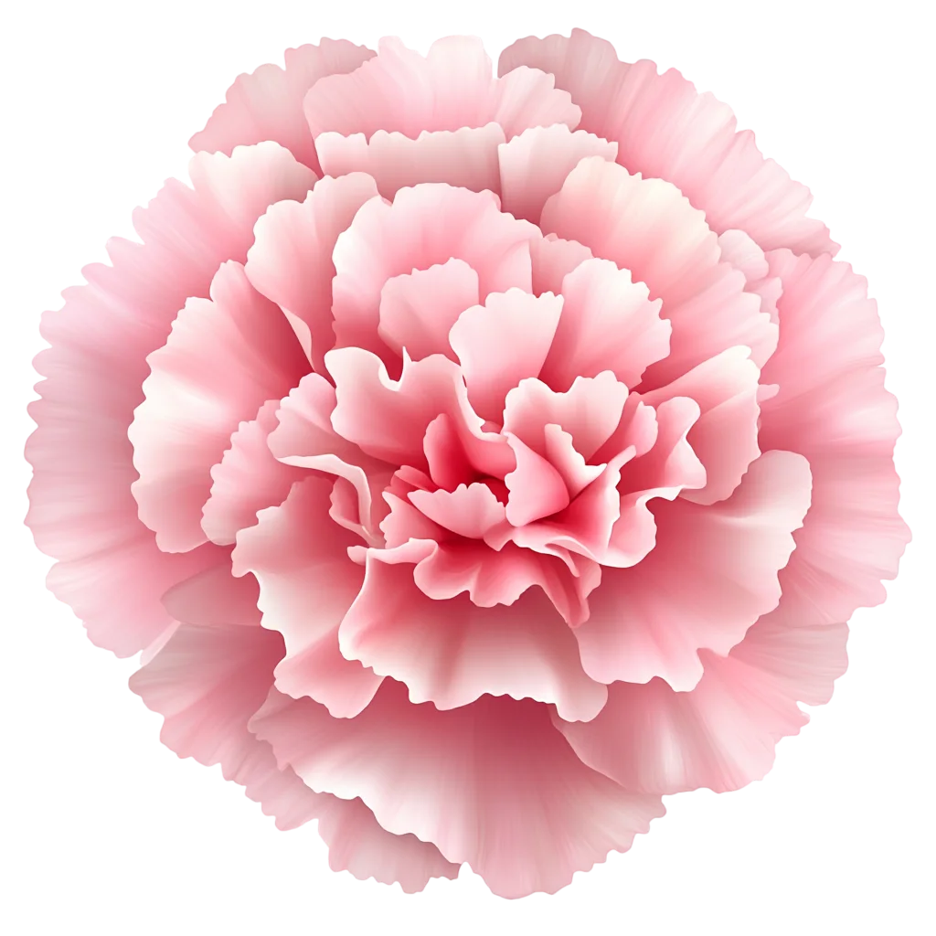 Layered Pink Peony Flower Bloom Top View Cutout Free PNG