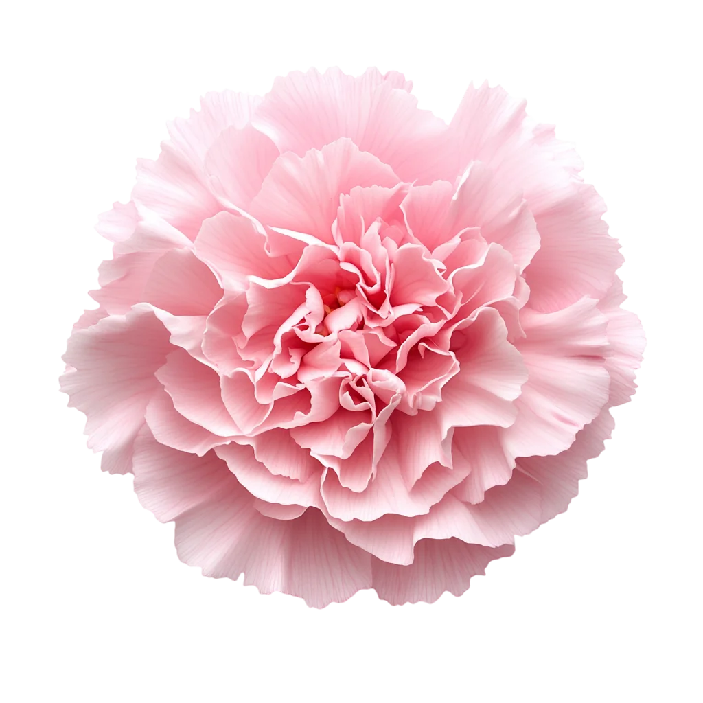 Soft Pink Peony Carnation Flower Head Blossom Free PNG