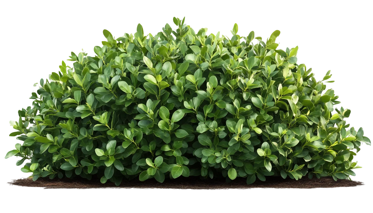 Lush Green Boxwood Shrub Bush Trimmed Topiary Free PNG