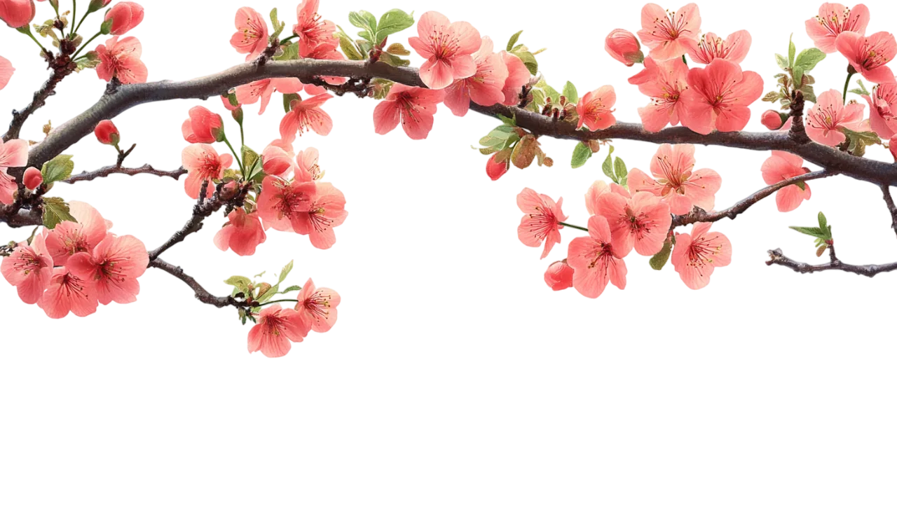 Pink Peach Blossom Branches Spring Floral Arch Free PNG
