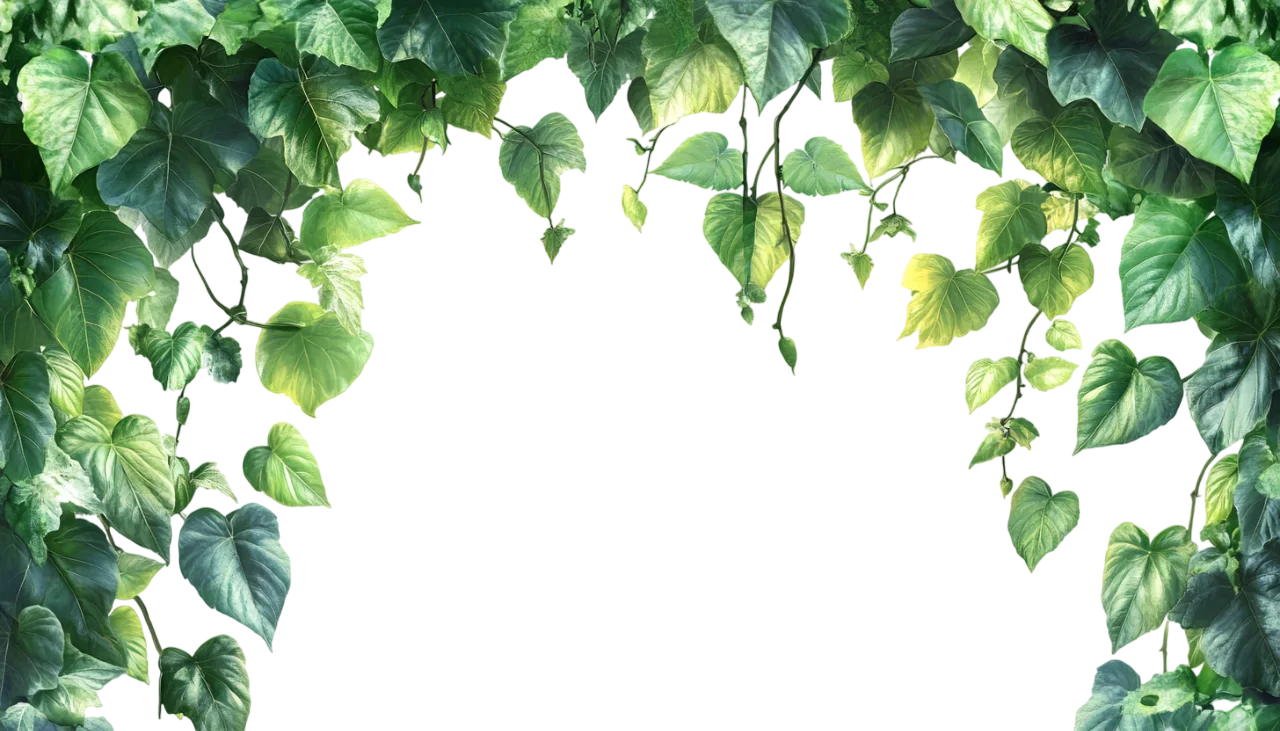 Hanging Green Leaves Vine Overhead Garland Free PNG