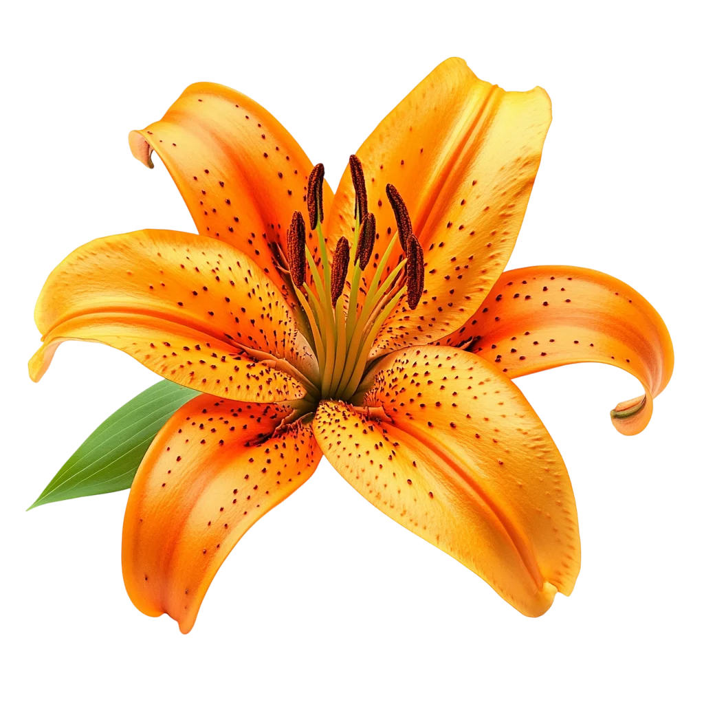Vibrant Orange Stargazer Lily Flower Blossom Free PNG