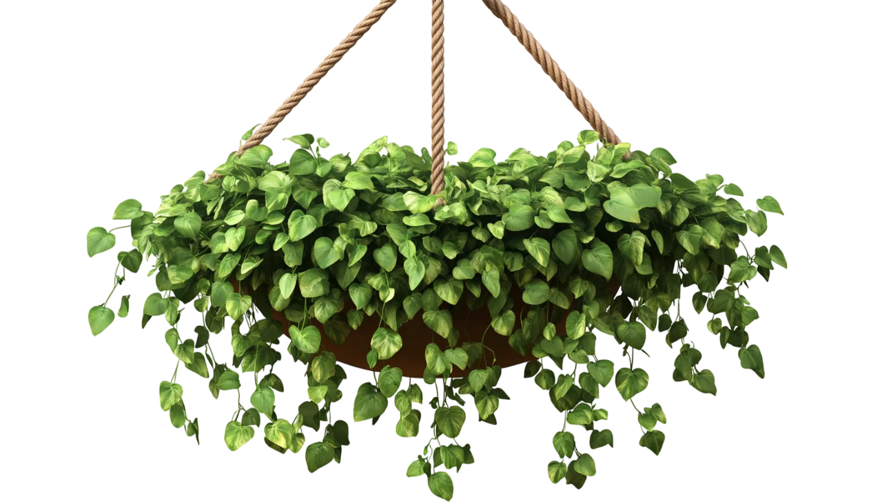 Hanging Green Foliage Basket Indoor Plant Free PNG