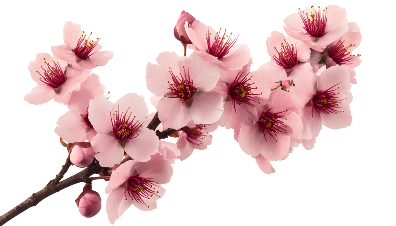 Blooming Pink Cherry Blossom Tree Branches Free PNG
