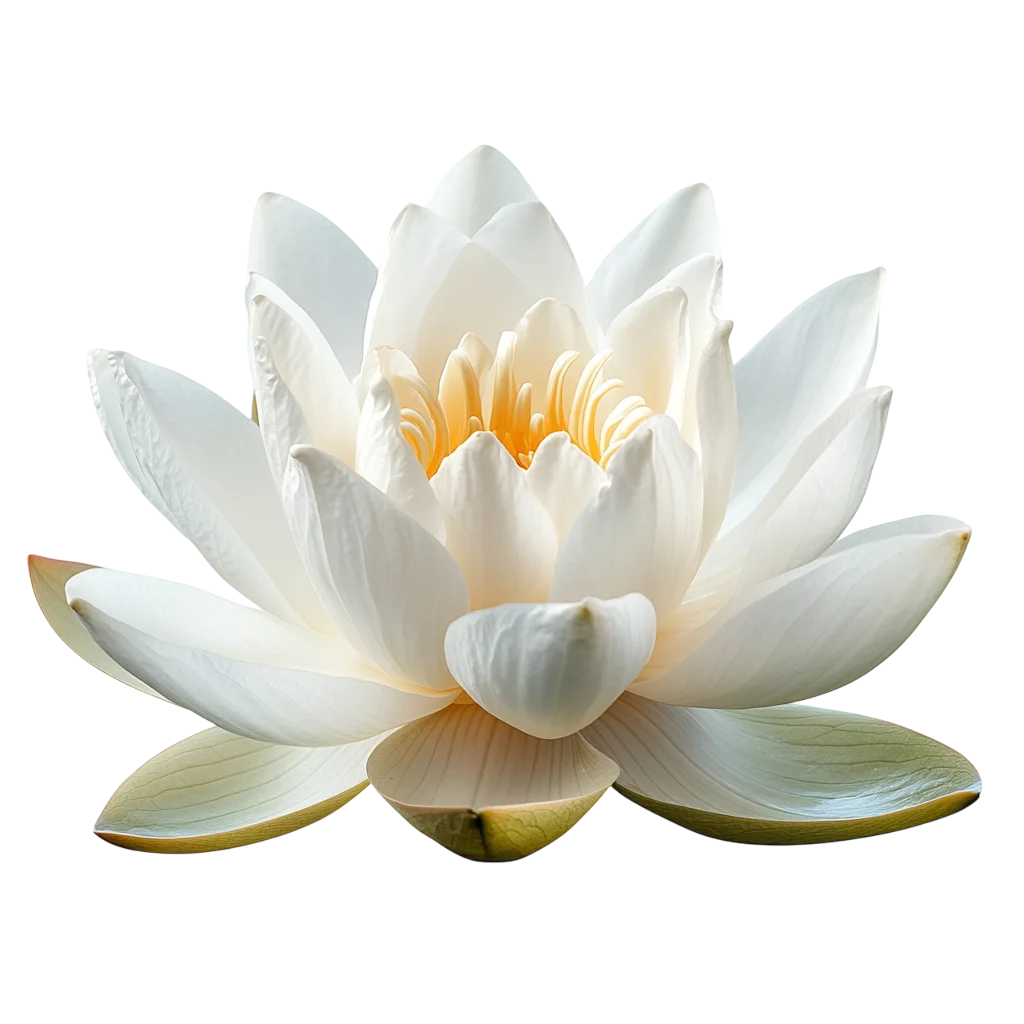 White Water Lily Blossom Floating on Water Free PNG