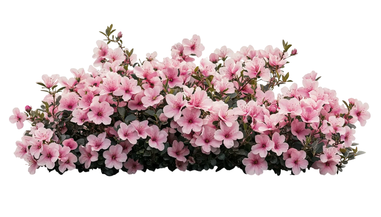 Pink Rhododendron Shrub Flower Bush Free PNG