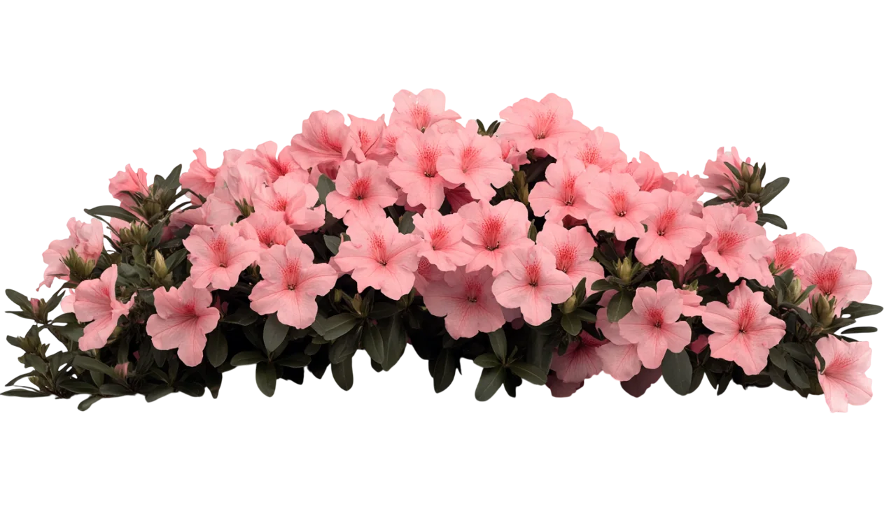 Lush Pink Petunia Flower Bed Bush Cluster Free PNG