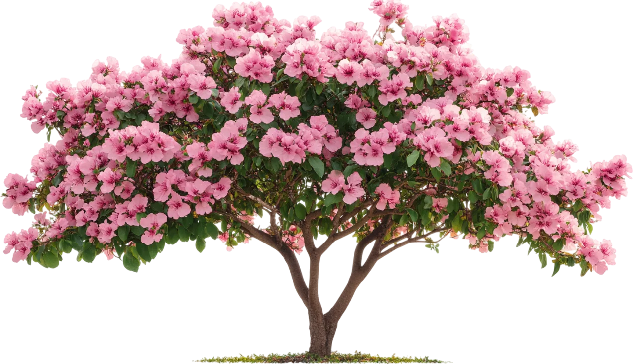 Flowering Pink Crape Myrtle Blossom Tree Free PNG