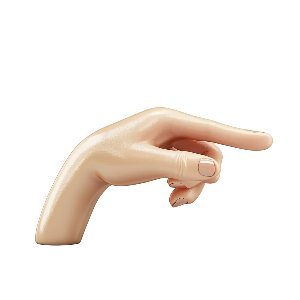 Realistic Human Hand Pointing Finger Free PNG Clipart