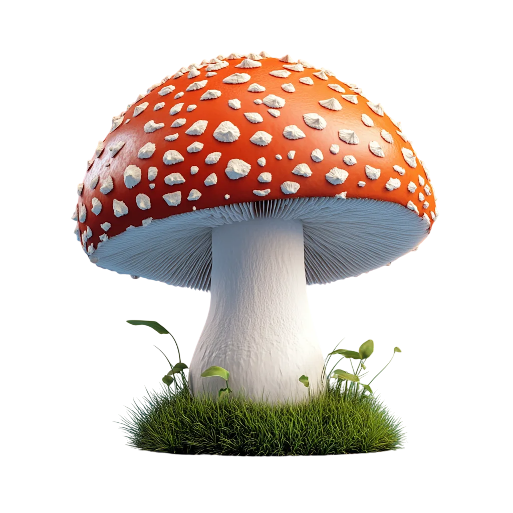 Cute Red Spotted Toadstool Mushroom Free PNG Clipart