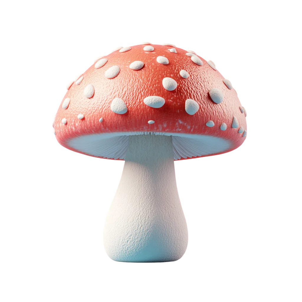 Glossy Red Spotted Mushroom Toadstool Free PNG Clipart