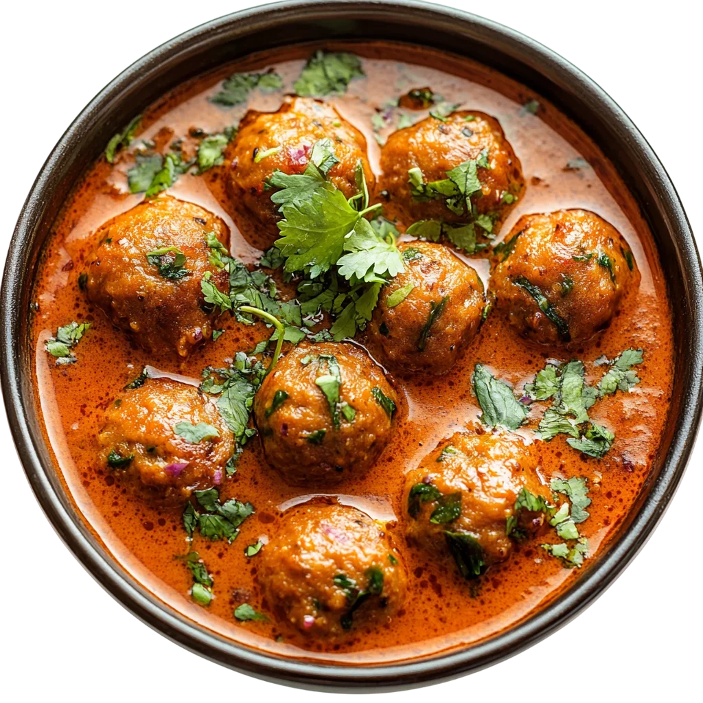 Hearty Meatball Curry Stew Skillet Free PNG Food