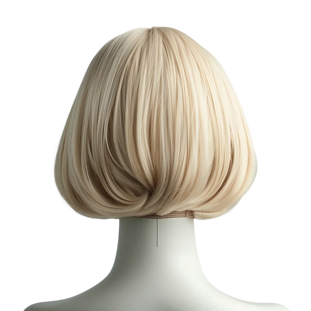 Blonde Short Bob Cut Wig Hairstyle Free PNG Clipart