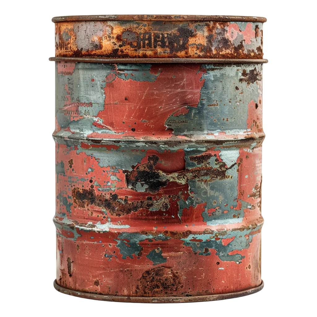 Rusted Metal Oil Drum Barrel Free PNG Clipart