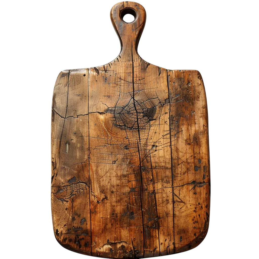 Vintage Square Wooden Chopping Board Free PNG