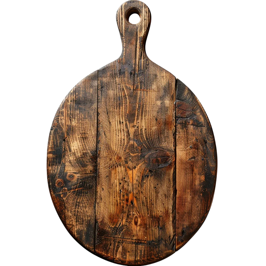 Rustic Round Wooden Cutting Board Free PNG Clipart