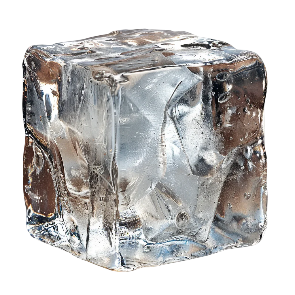Clear Solid Ice Cube Block Free PNG Clipart