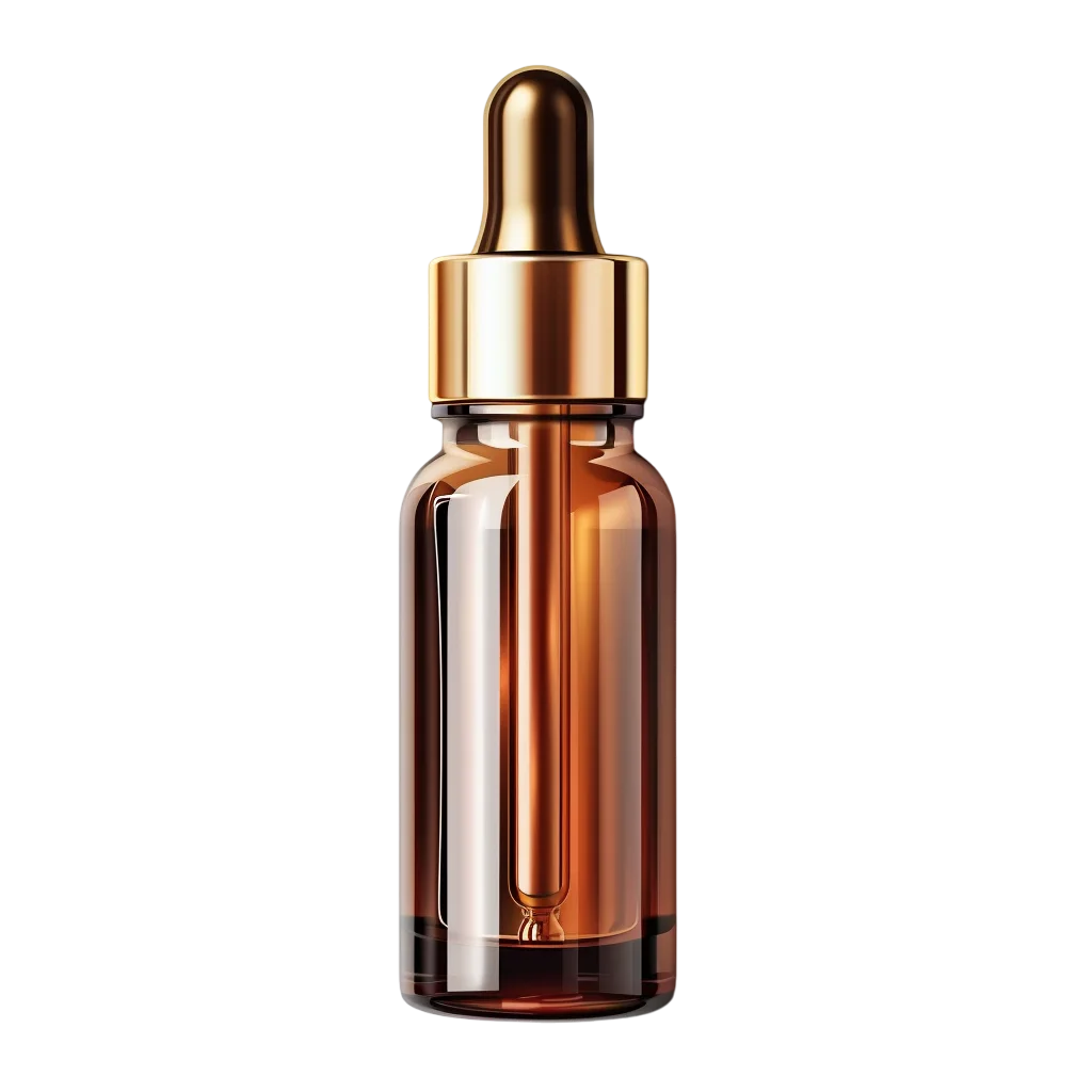 Amber Glass Dropper Bottle Mockup Free PNG Clipart