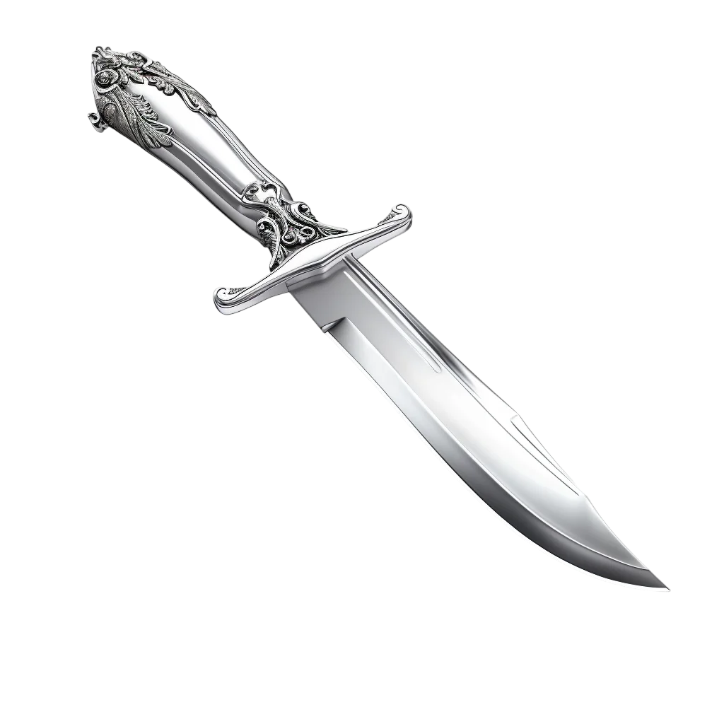 Antique Silver Dagger Hunting Knife Free PNG Clipart