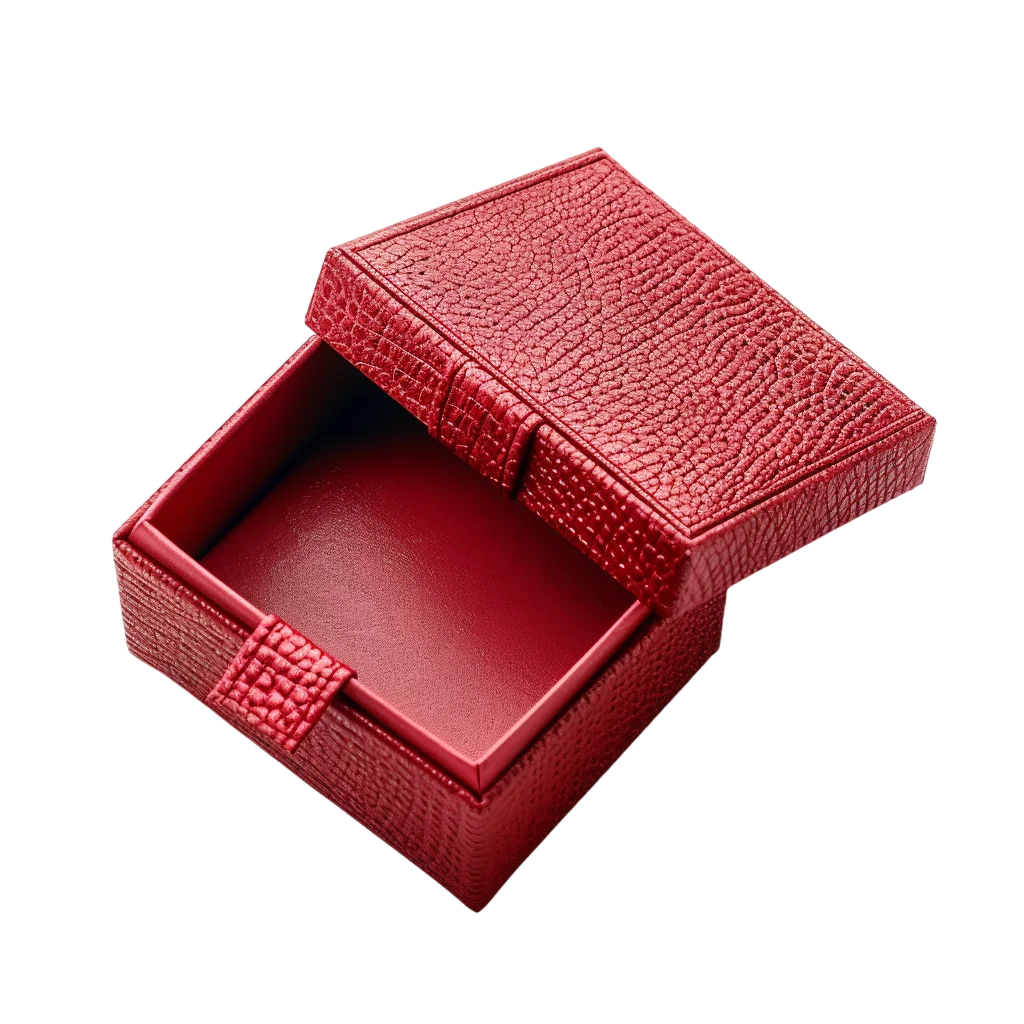 Open Empty Red Jewelry Gift Box Free PNG Cutout