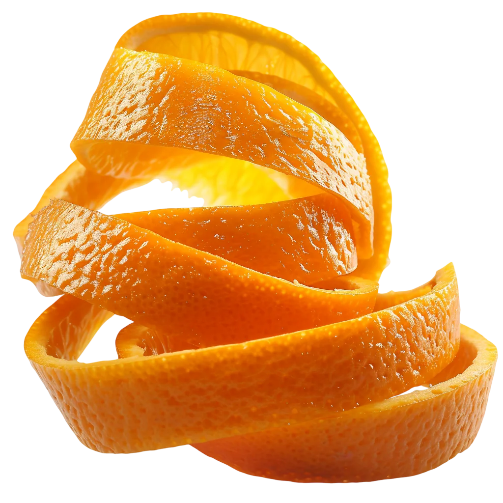 Spiral Orange Fruit Citrus Peel Twist Free PNG Cutout