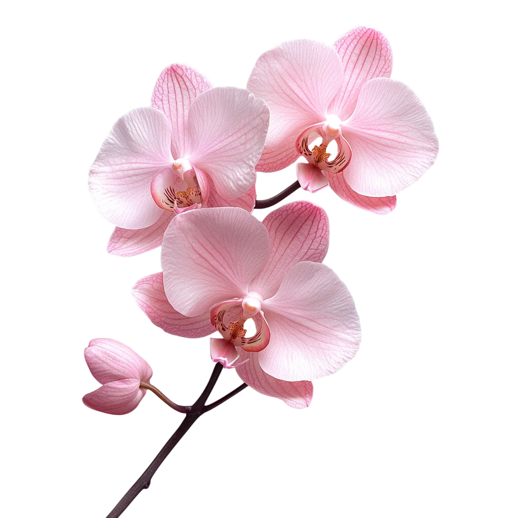 Pink Orchid Flower Branch Transparent Free PNG