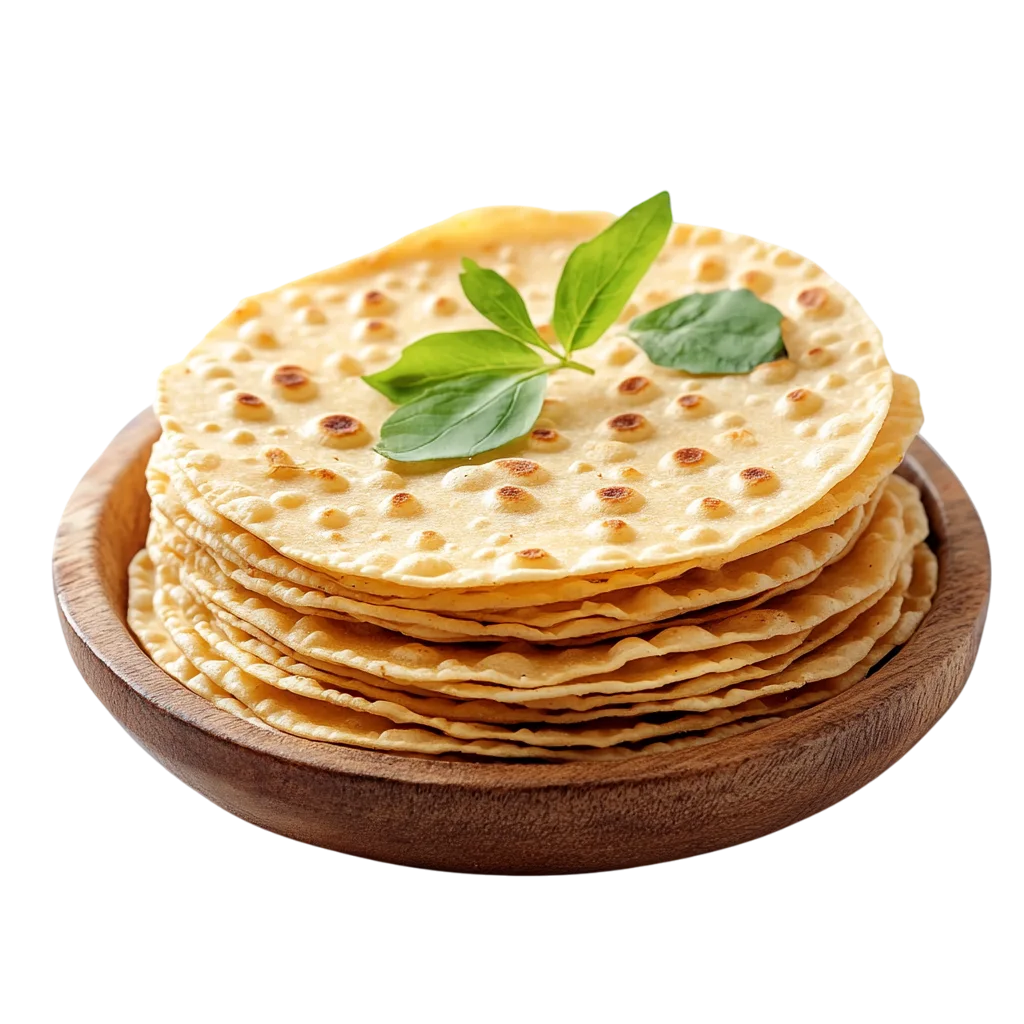 Stack of Toasted Crepes with Herbs Free PNG Cutout