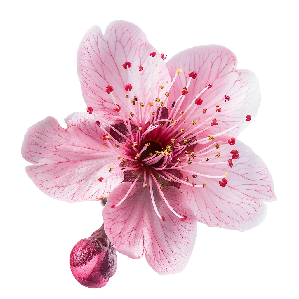 Blooming Pink Cherry Tree Flower Free PNG Cutout