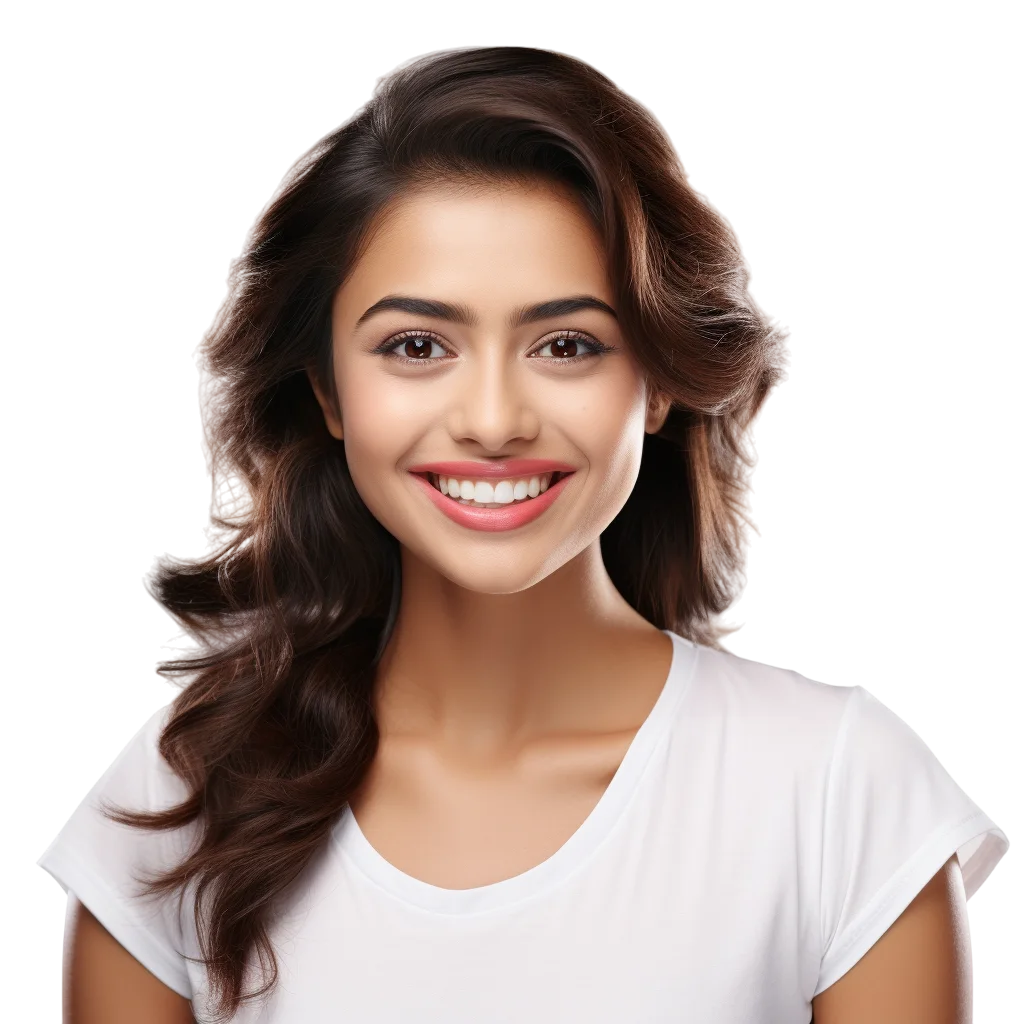 Smiling Indian Woman Casual Portrait Free PNG Cutout