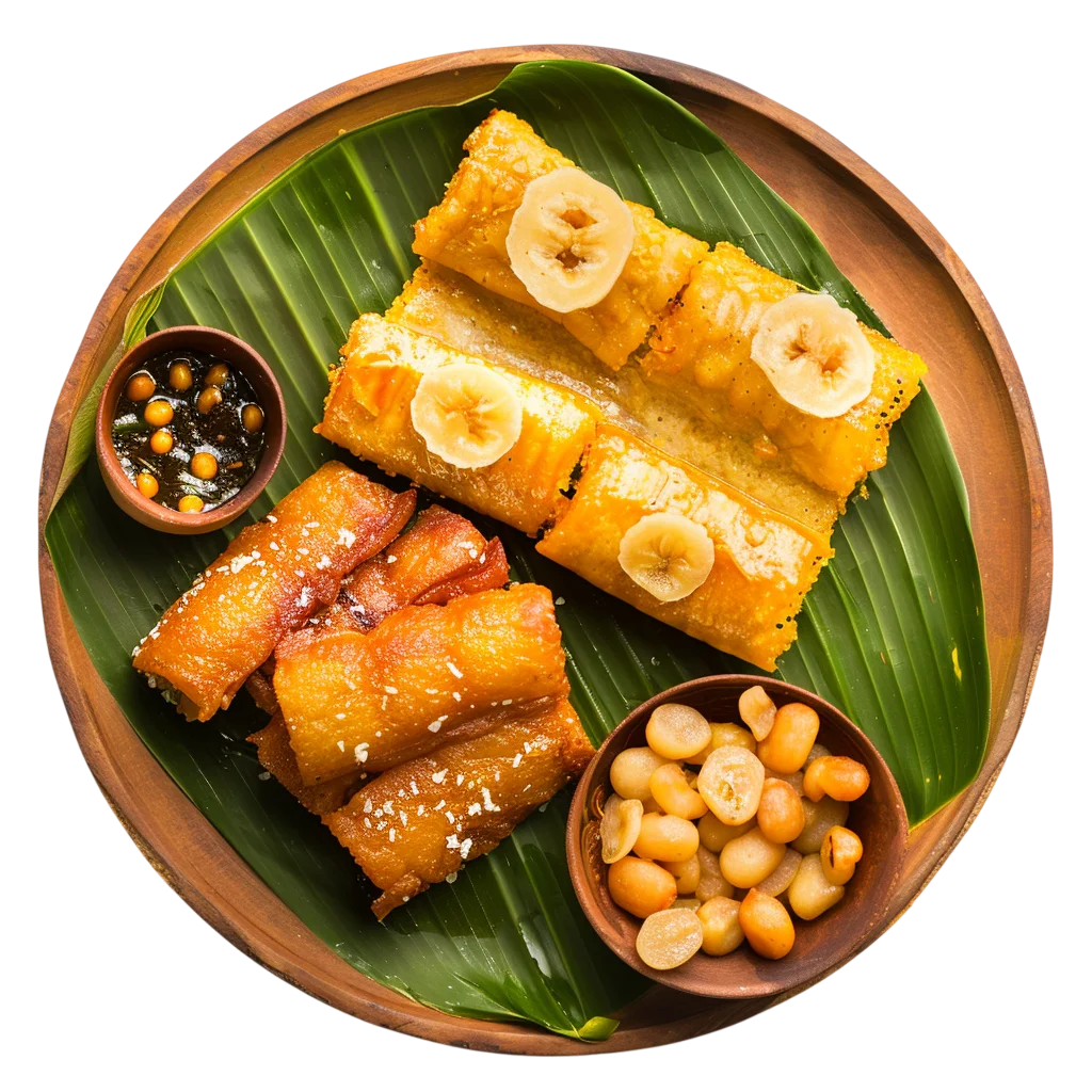 Traditional Asian Fried Appetizer Platter Free PNG