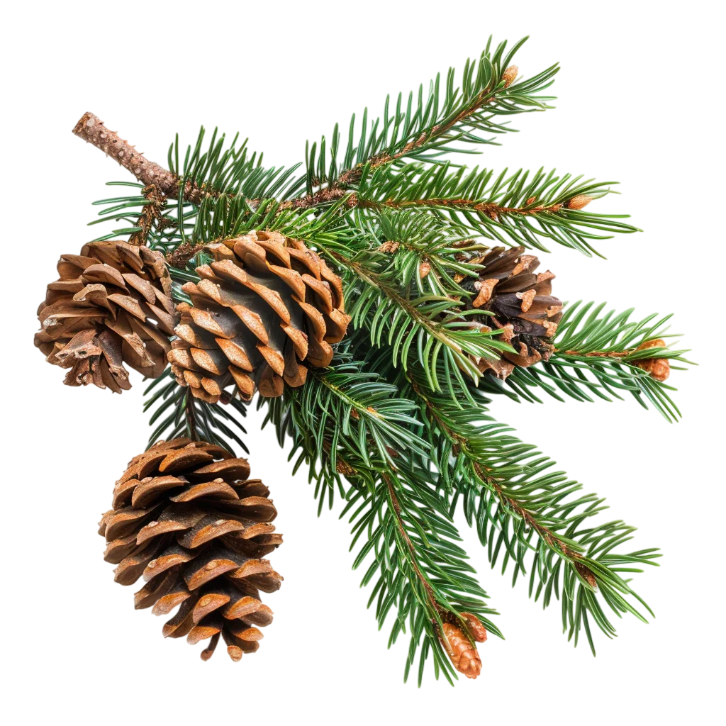 Pine Branch with Pinecones Garland Free PNG Cutout