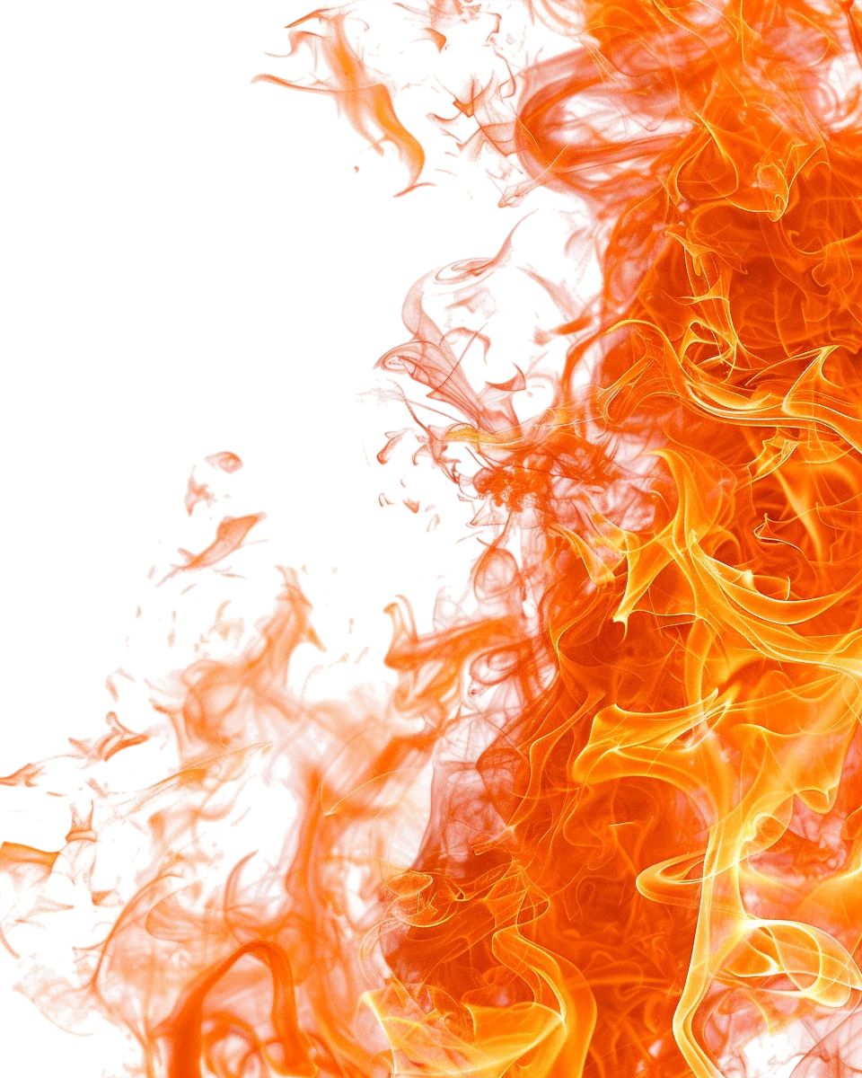 Vibrant Orange Watercolor Ink Smoke Free PNG Cutout