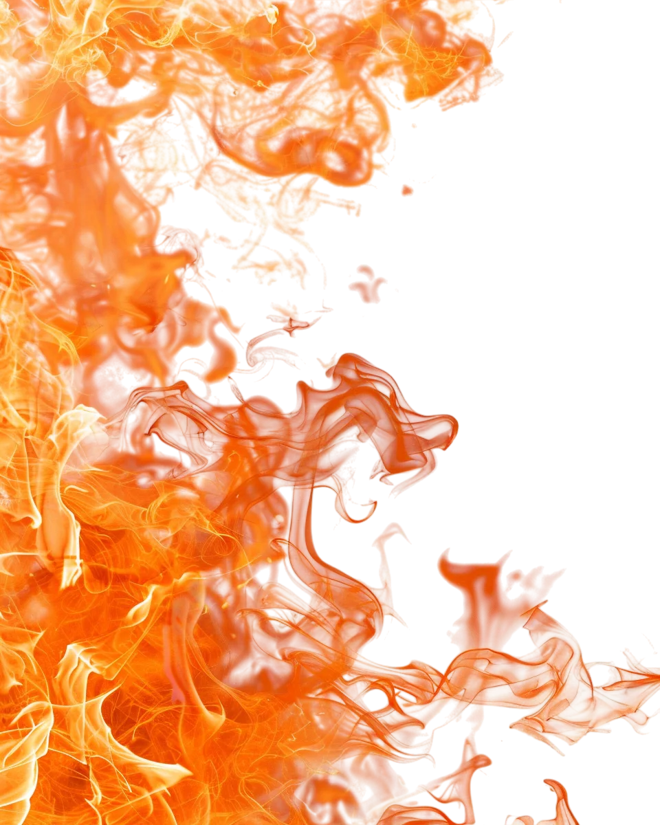 Orange Smoke Cloud and Ink Texture Free PNG Cutout