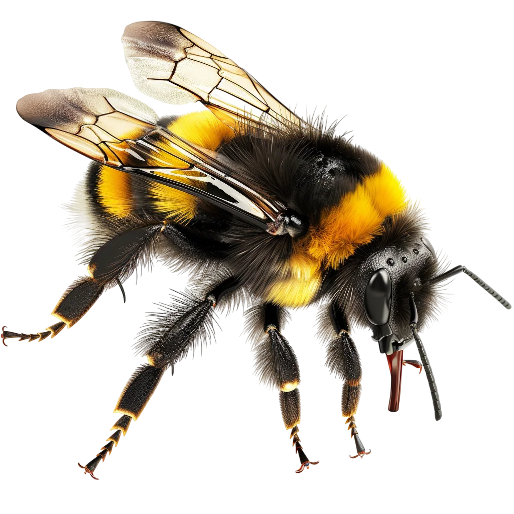 Detailed Bumblebee Insect Free PNG Cutout