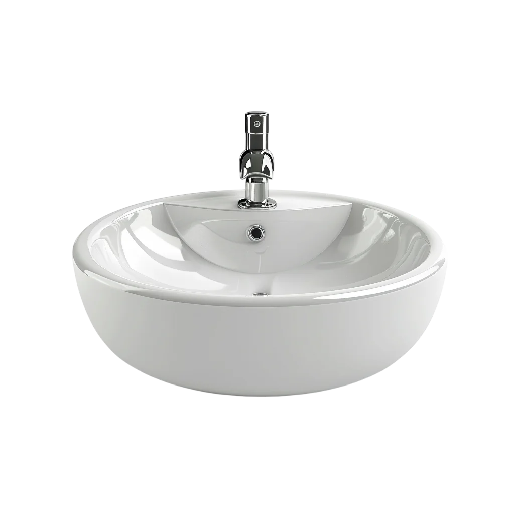 White Ceramic Wash Basin Free PNG Image