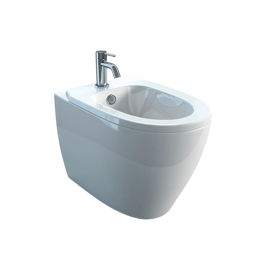 Modern White Bidet Free PNG Image