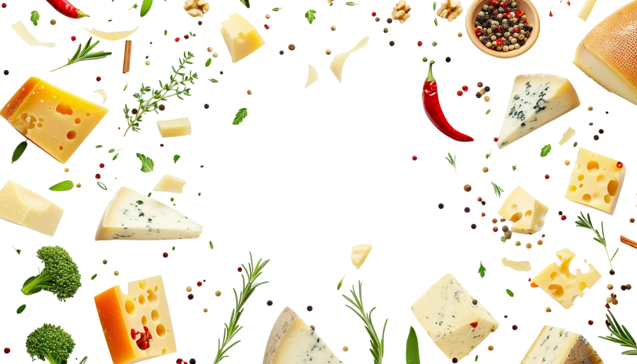 Cheese and Herbs Pattern Free PNG, Food Texture