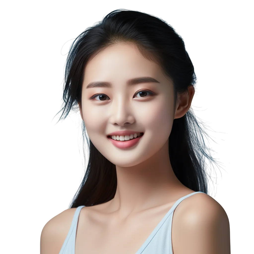 Asian Woman Free PNG, Smiling Girl Portrait