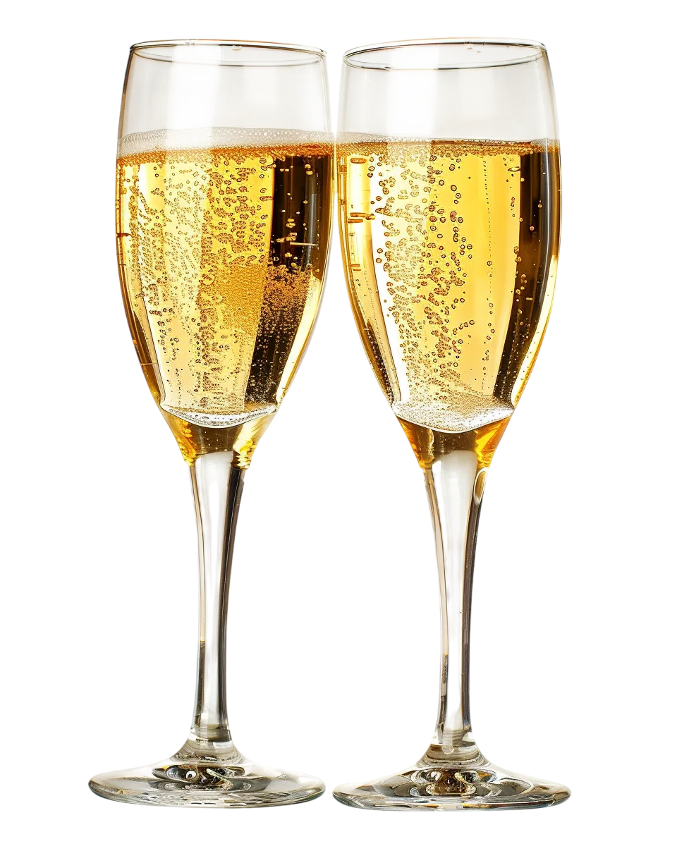 Champagne Flutes Free PNG, Sparkling Wine Glasses