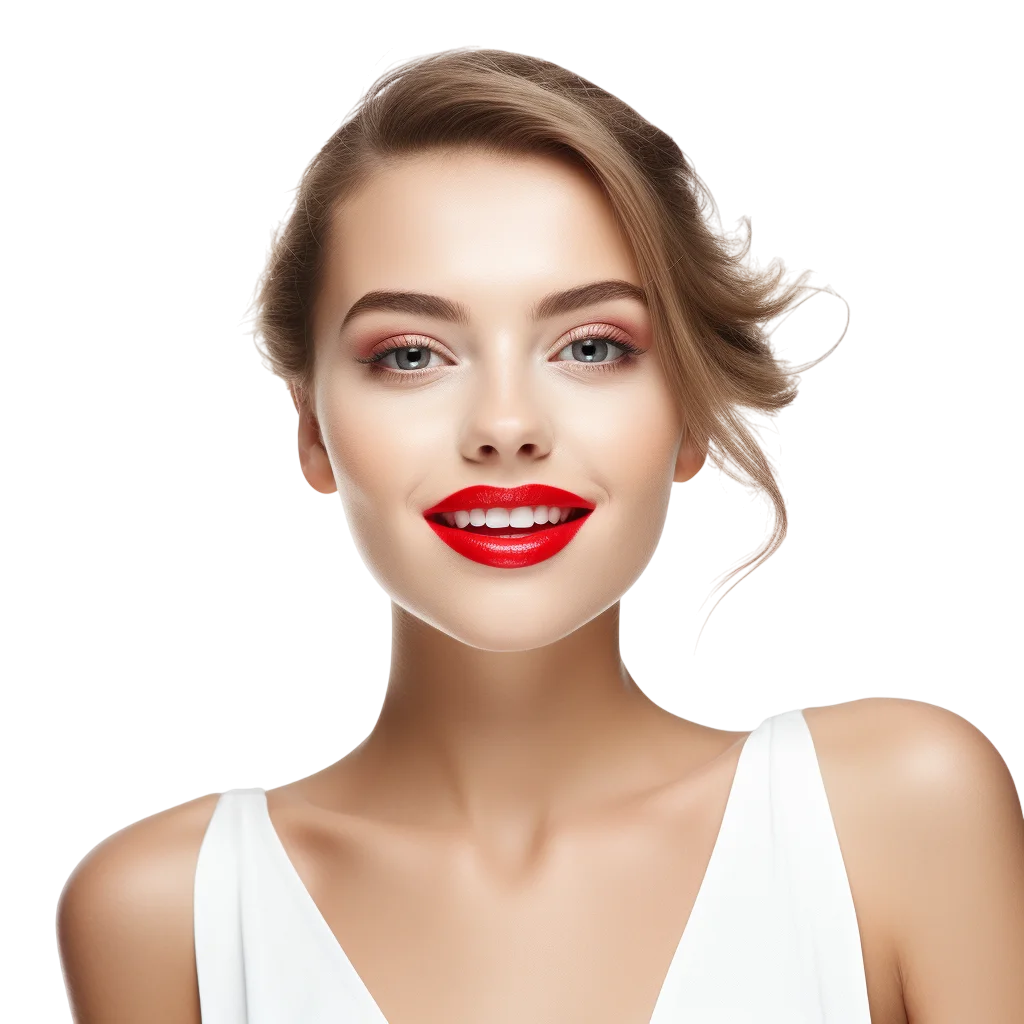 Brunette Woman White Top Free PNG Image