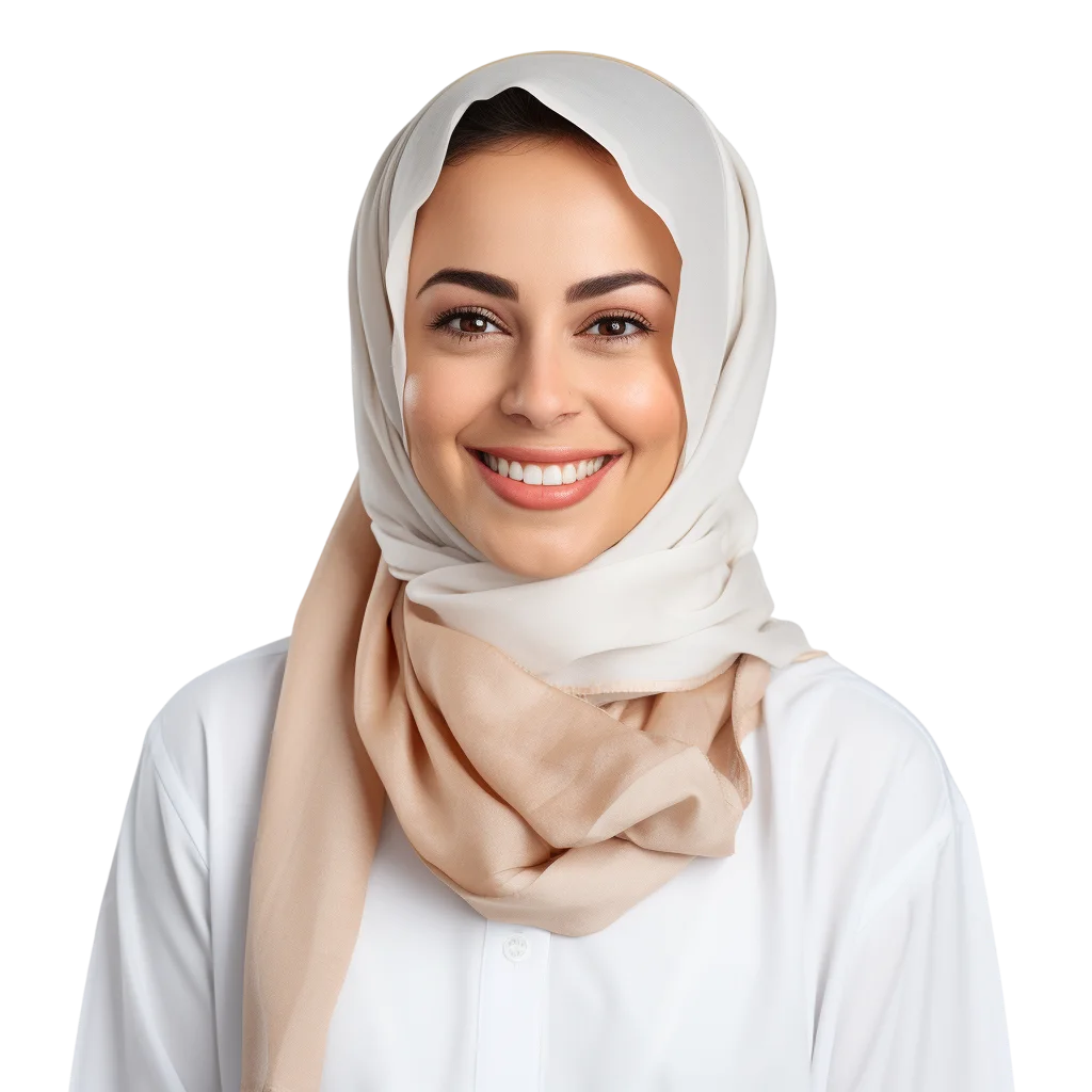 Smiling Woman in Hijab Free PNG Cutout